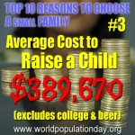 Reason 3: Average cost to raise a child is #389,670